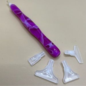 5D Diamond Art Painting Purple Diamond Drill Pen with Multiple Tips